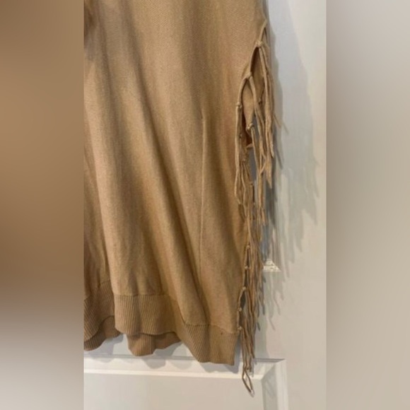 Michael Kors fringe cowl neck poncho sweater Large - Picture 4 of 12